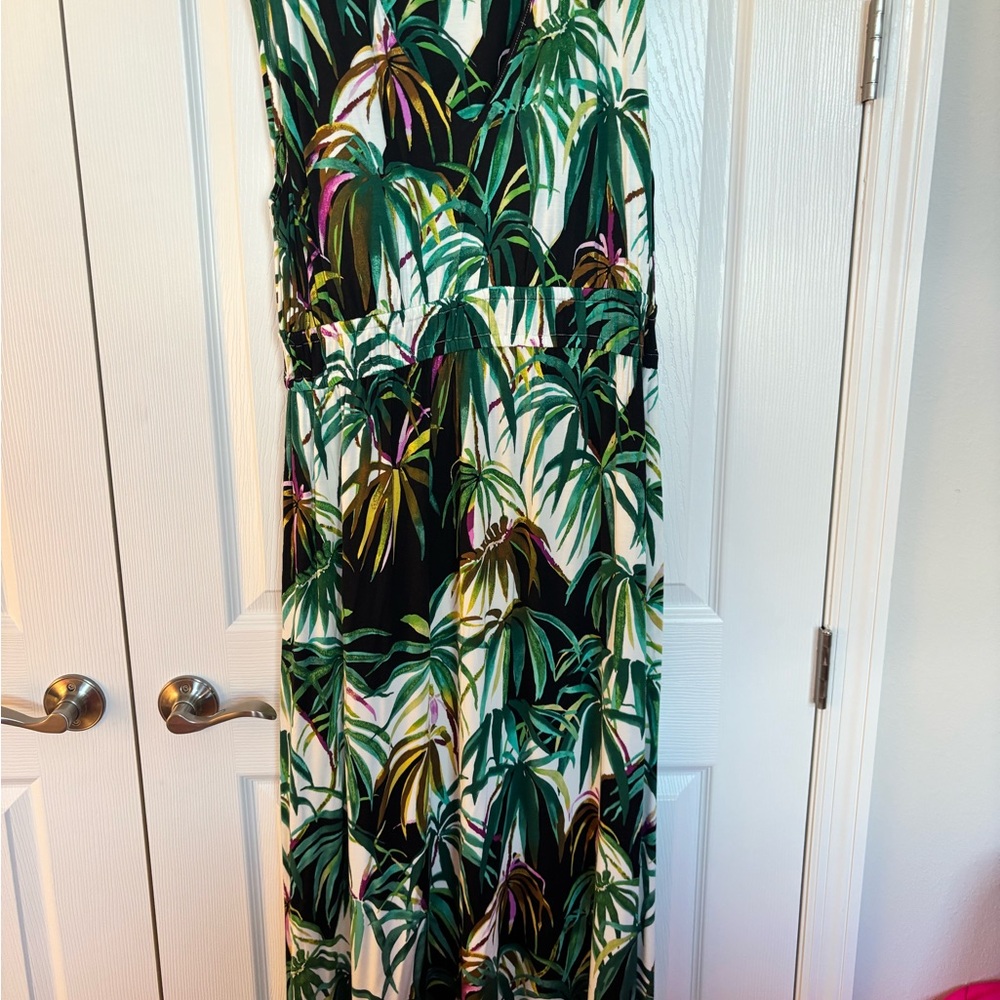 Soma shelf bra Tropical Leaf Print Maxi Dress